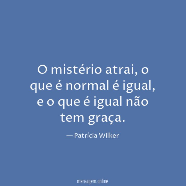 O mistério atrai