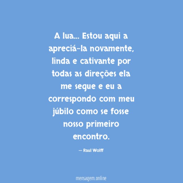 A lua…