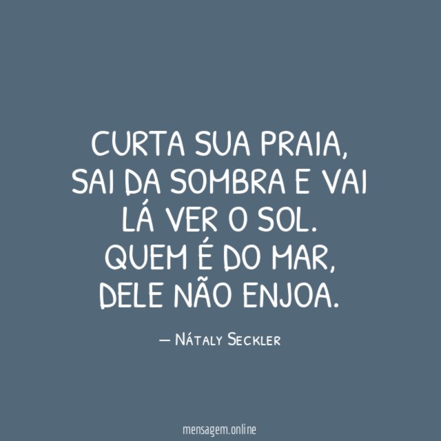 Curta sua praia
