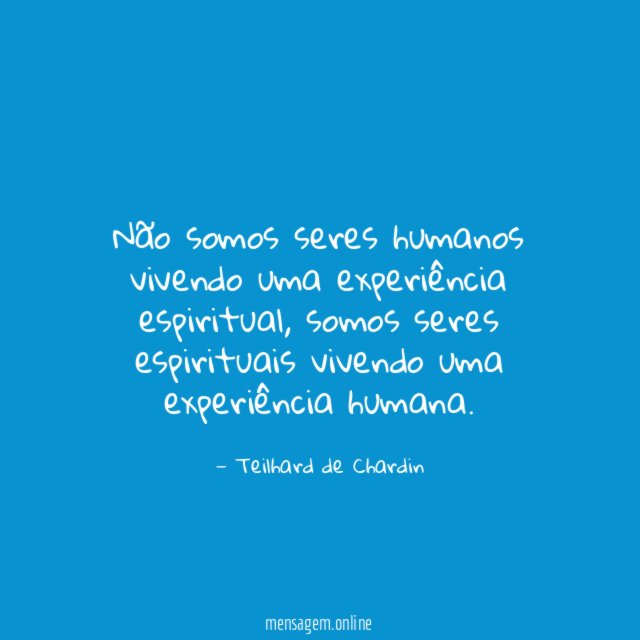 Não somos seres humanos vivendo uma experiência espiritual