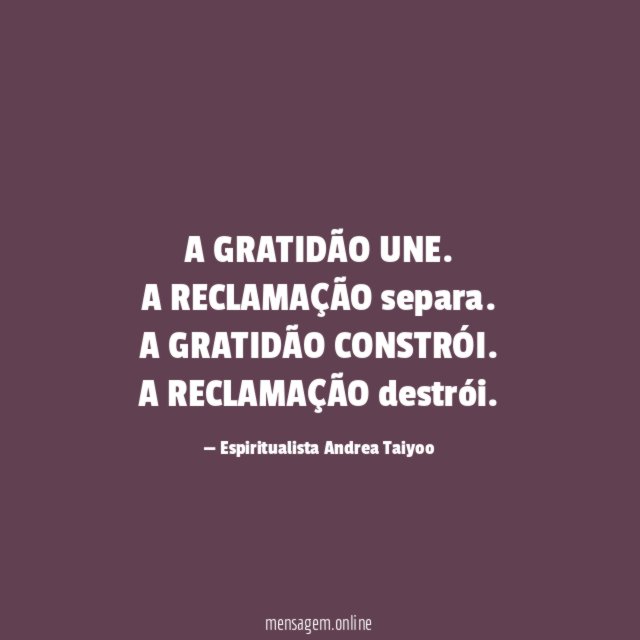 A GRATIDÃO UNE