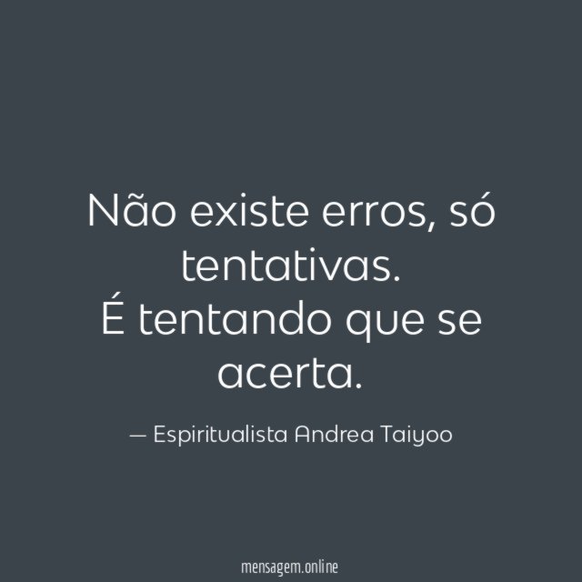Não existe erros