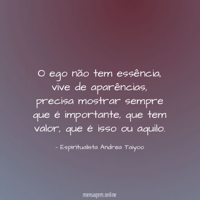 O ego não tem essência