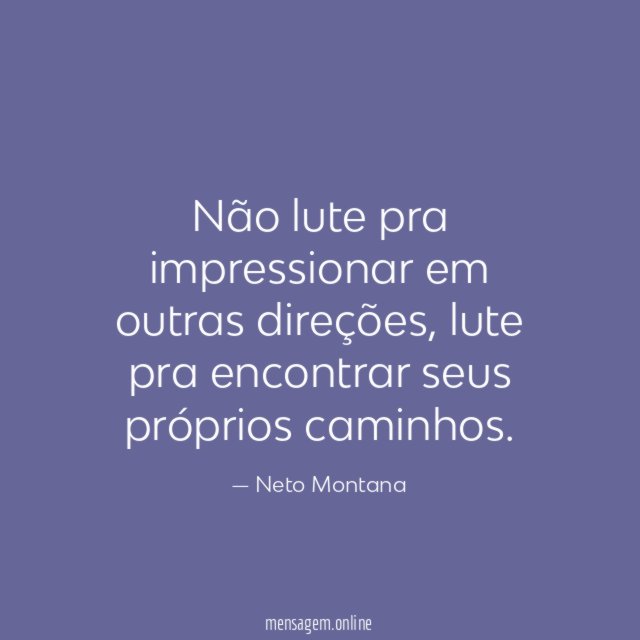 Não lute pra impressionar em outras direções