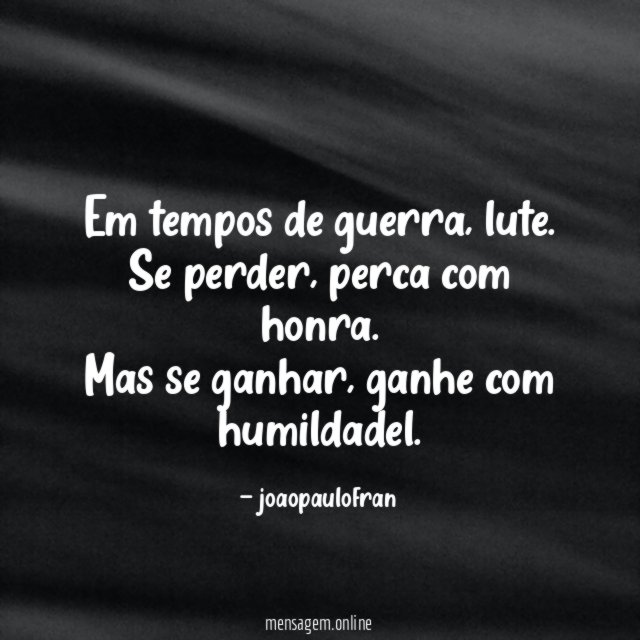 Em tempos de guerra