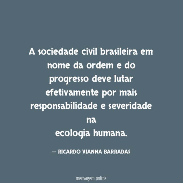 A sociedade civil brasileira em nome da ordem