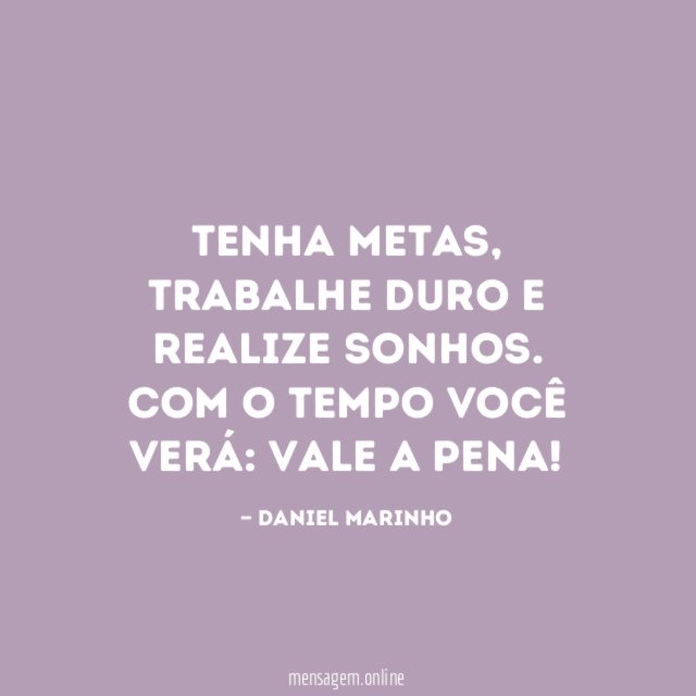 Tenha metas