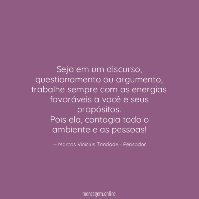 Seja em um discurso