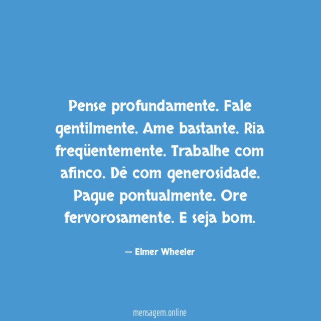 Pense profundamente