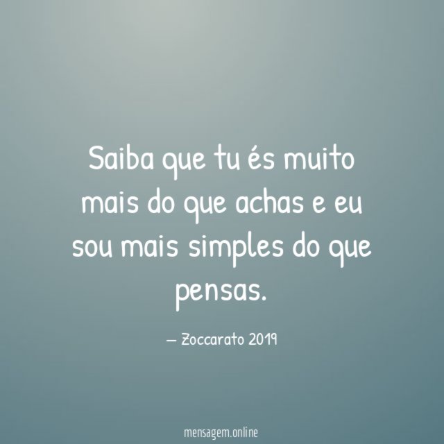 Saiba que tu és muito mais do que