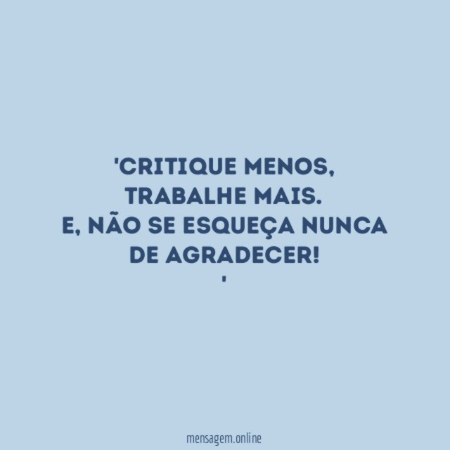 Critique menos