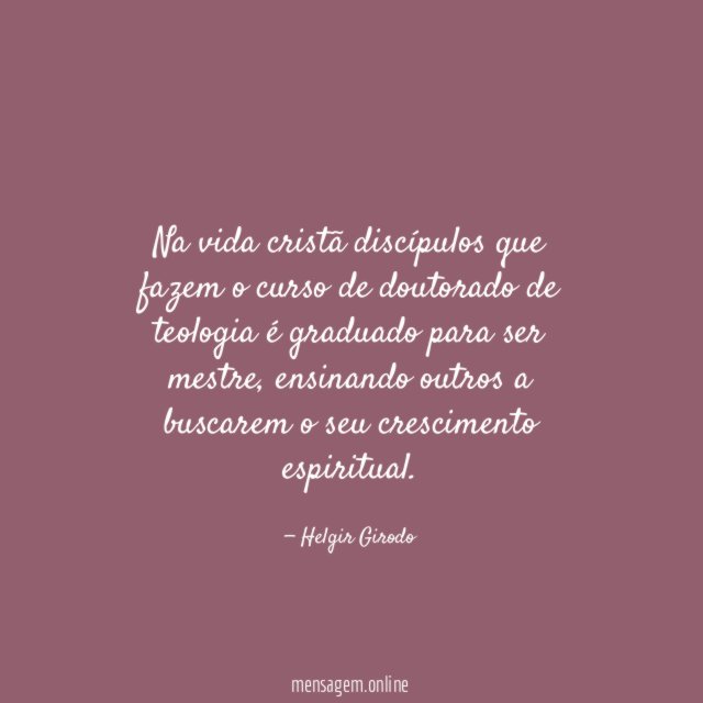 Na vida cristã discípulos que fazem o curso