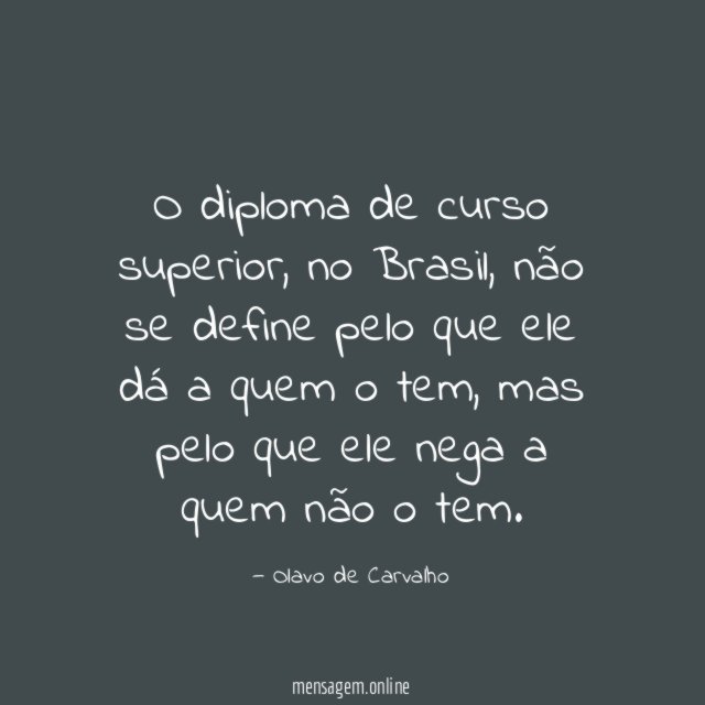 O diploma de curso superior