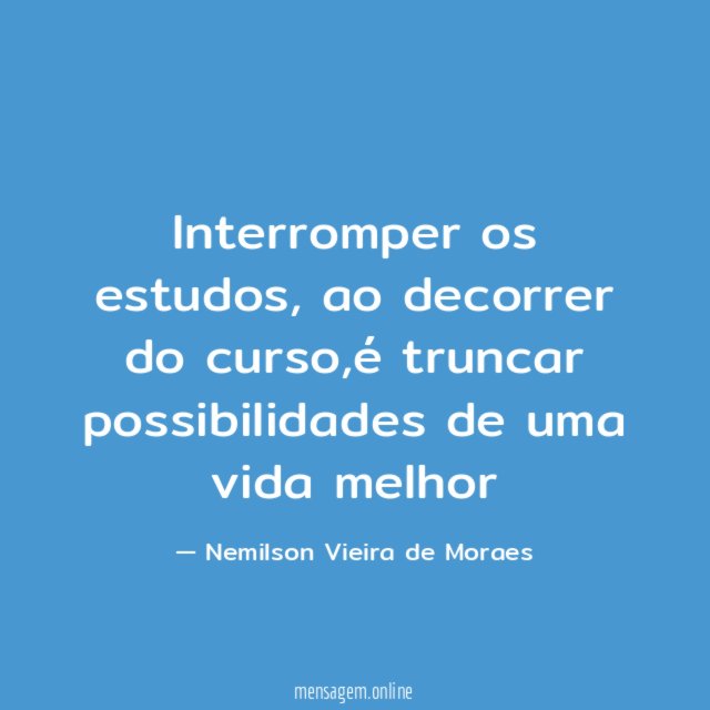 Interromper os estudos