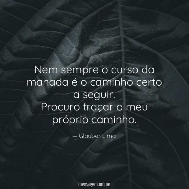 Nem sempre o curso da manada é o caminho certo a seguir