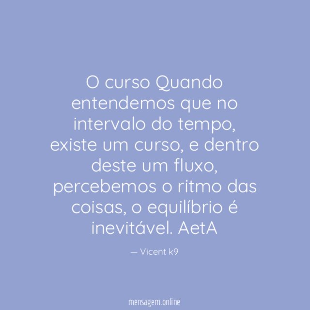 O curso