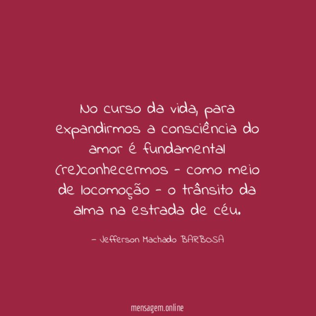 No curso da vida