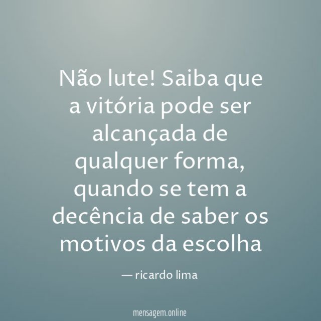 Não lute
