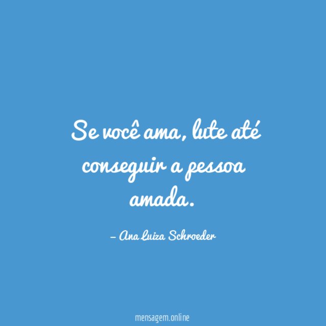 Se você ama