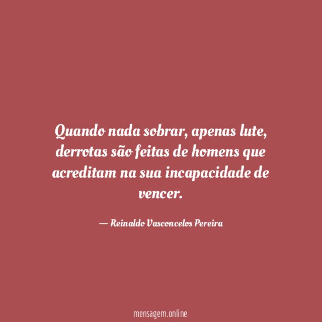 Quando nada sobrar