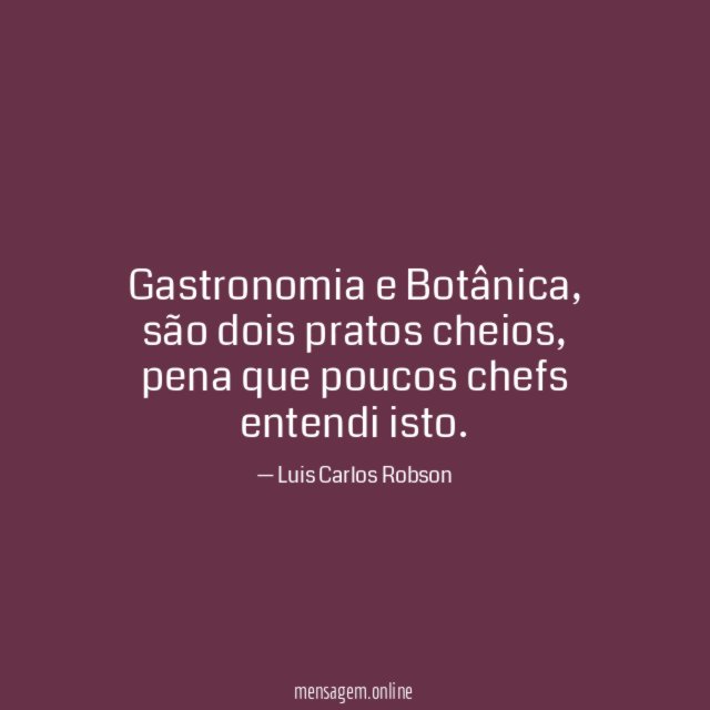 Gastronomia e Botânica