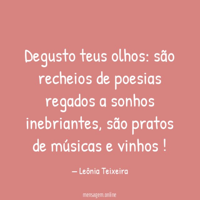 Degusto teus olhos