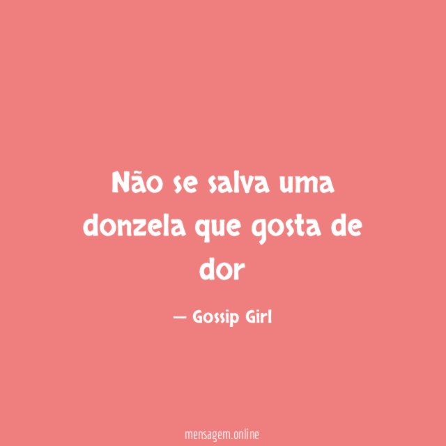 Não se salva uma donzela que gosta de dor