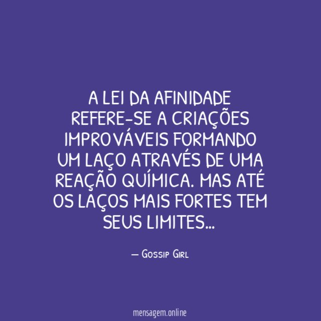 A lei da afinidade refere-se a criações improváveis