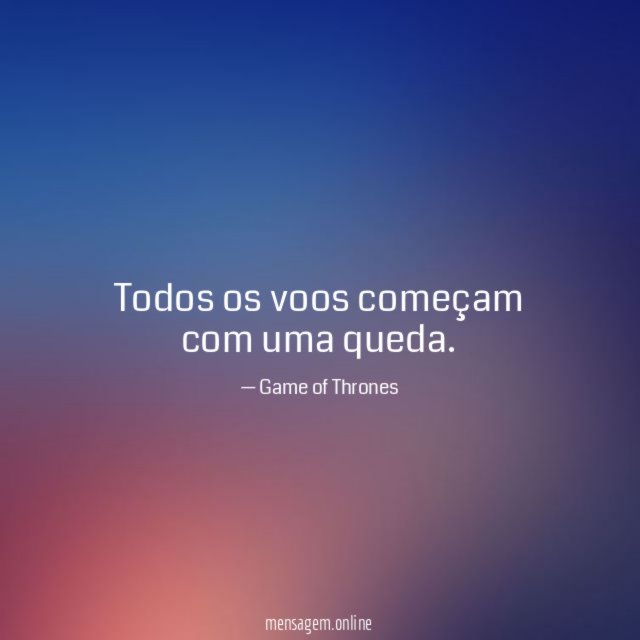 Todos os voos começam com uma queda