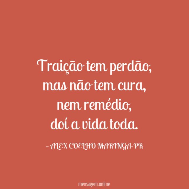 Traição tem perdão