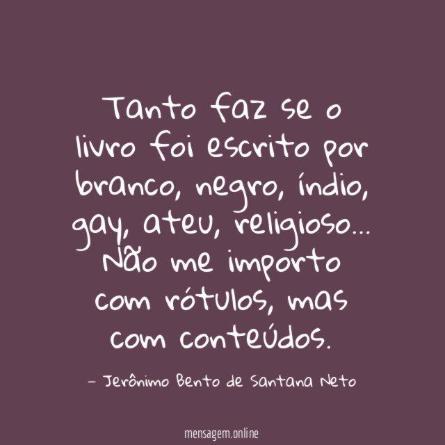 Tanto faz se o livro foi escrito por branco