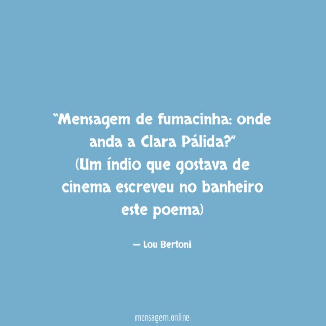 Mensagem de fumacinha