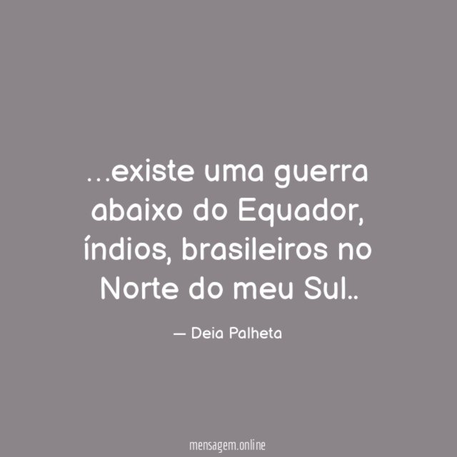 existe uma guerra abaixo do Equador