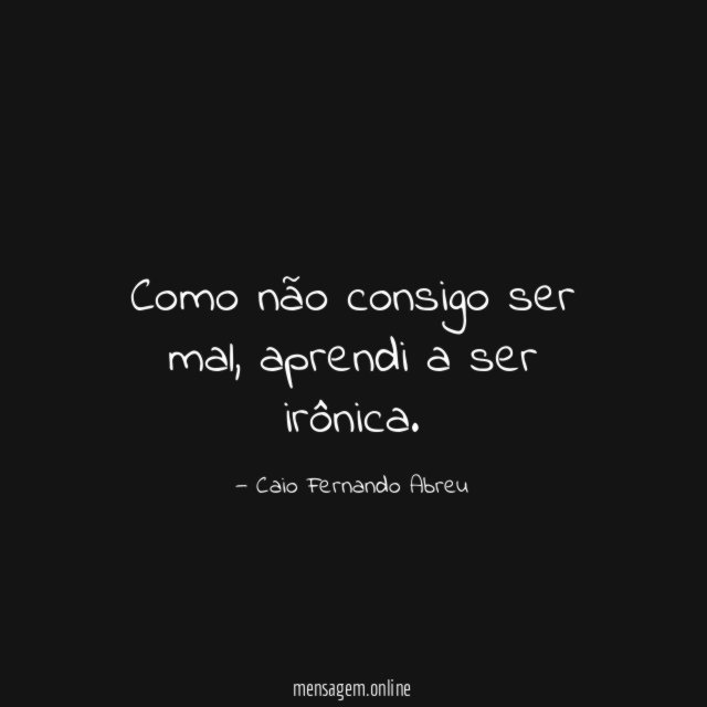 Como não consigo ser mal