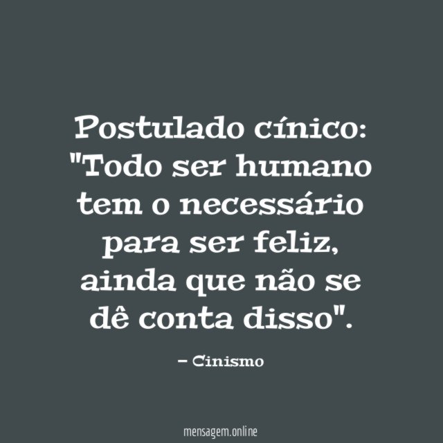 Postulado cínico