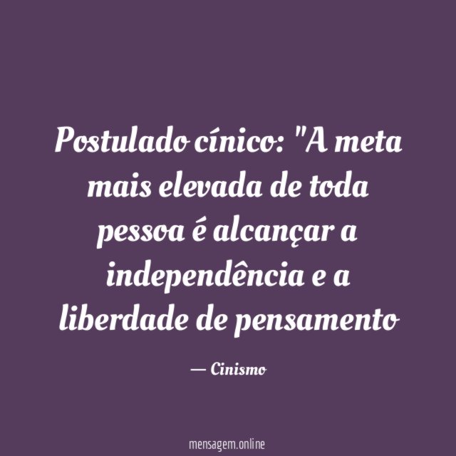 Postulado cínico