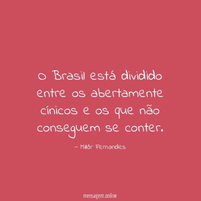 O Brasil está dividido entre os abertamente cínicos