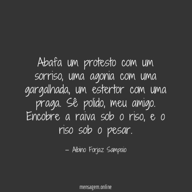 Abafa um protesto com um sorriso