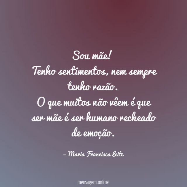 Sou mãe