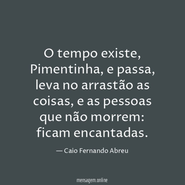 O tempo existe