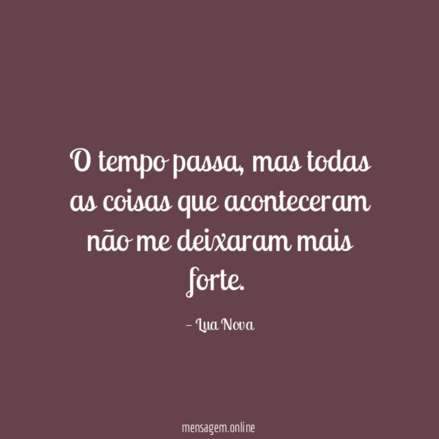 O tempo passa