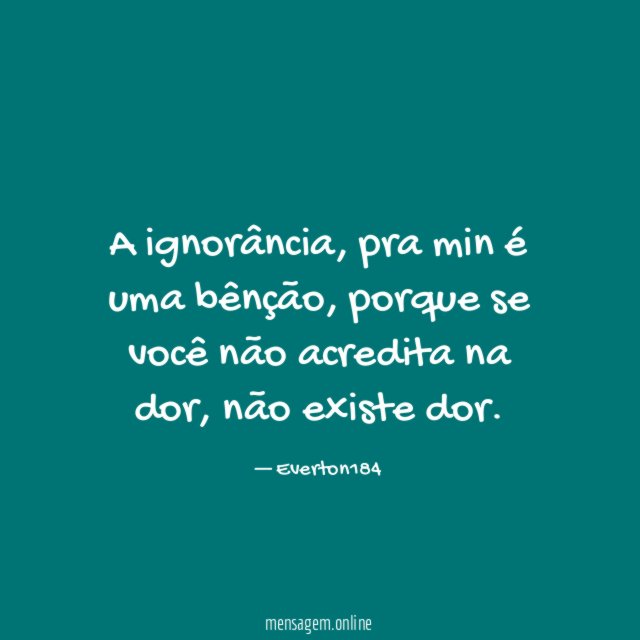 A ignorância