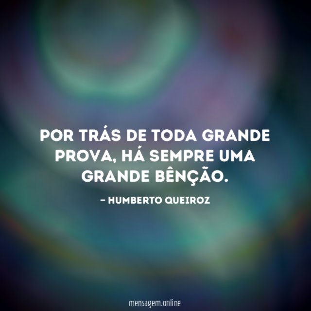 Por trás de toda grande prova