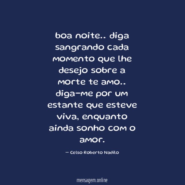 boa noite