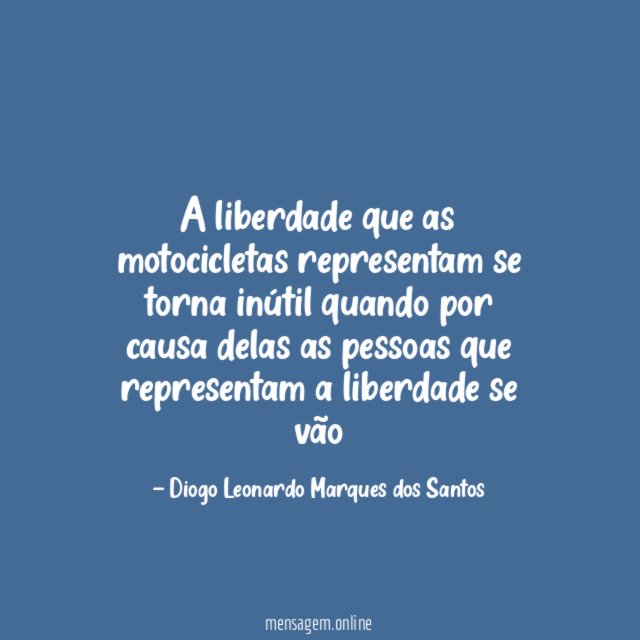 A liberdade que as motocicletas representam se torna