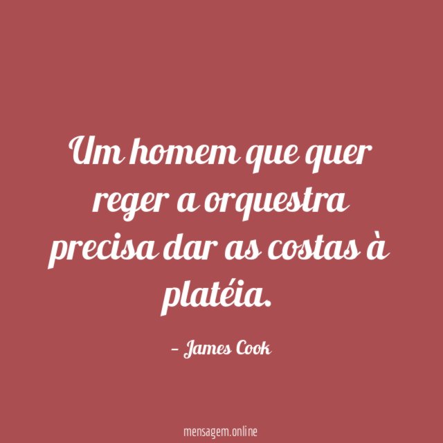 Um homem que quer reger a orquestra precisa