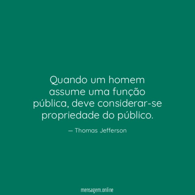 Quando um homem assume uma função pública