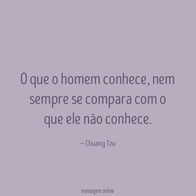 O que o homem conhece