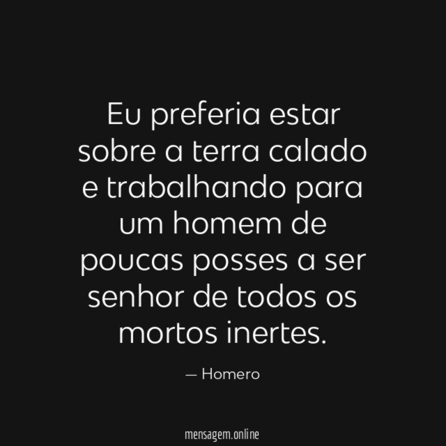 Eu preferia estar sobre a terra calado