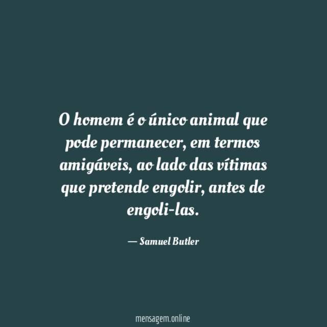 O homem é o único animal que pode permanecer